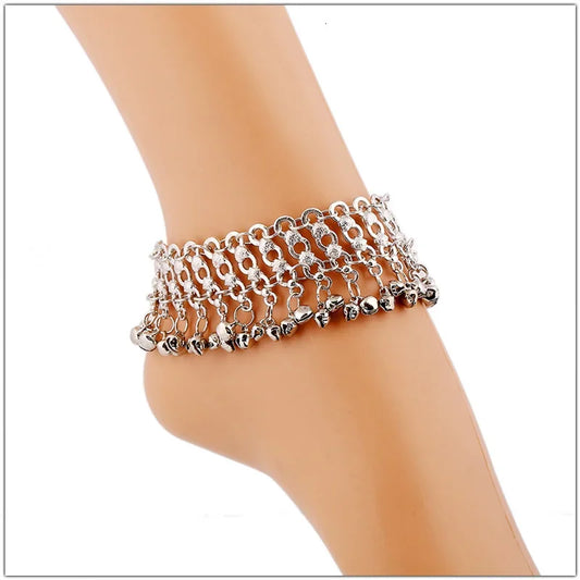 Vintage Multi-layer Bells Ankle Bracelet Foot Jewelry Boho Summer Beach Barefoot Sandals Charms Anklet Women Legs Accessories